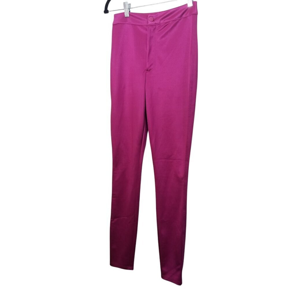 Skims Disco Women's Fushia Sheen Skinny Pant Sz S